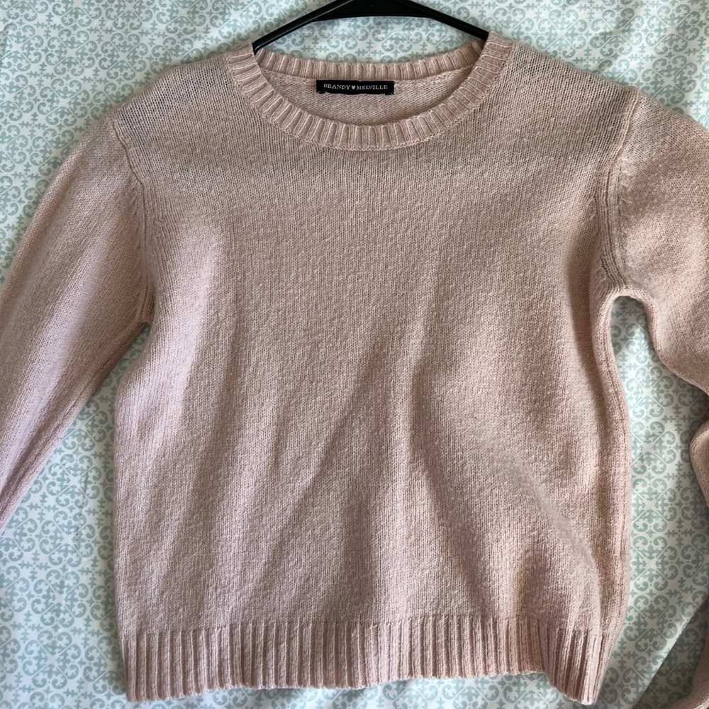 light pink sweater